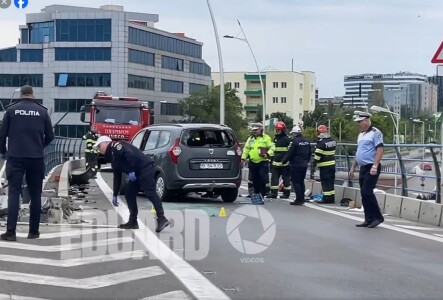 Accident grav pe Podul Basarab din București. 7 persoane, duse la spital