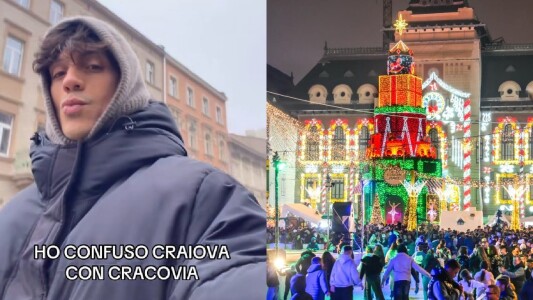 VIDEO. A vrut să ajungă la Târgul de Crăciun din Craiova, dar a aterizat la ...