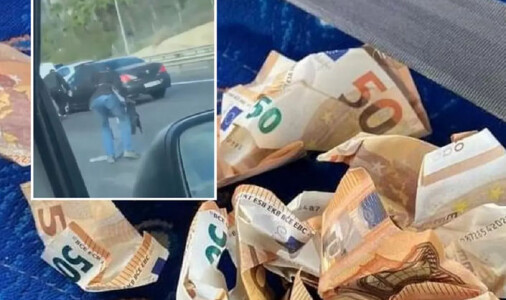 Sute de bancnote de 50€ au zburat din portbagajul unei mașini, alți șoferi ...