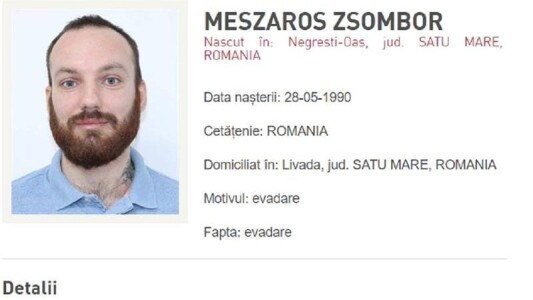 Meszaros Zsombor, criminalul evadat marți în București a fost prins după 14 ...