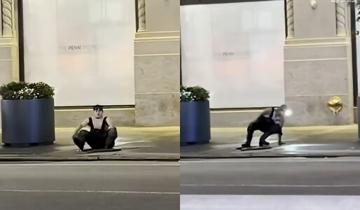Bărbați filmați în timp ce ieșeau din canale la New York, în mijlocul ...