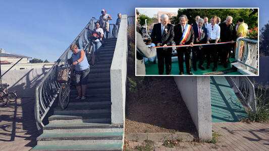 Pod pietonal inaugurat cu alai de fruntași PSD, inaccesibil oamenilor cu ...