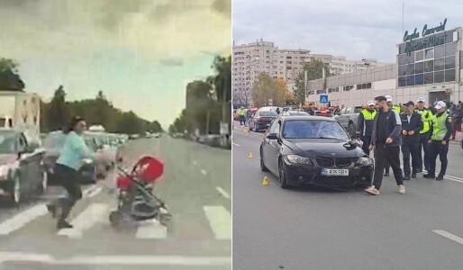 Filmul accidentului de pe Șoseaua Berceni din București, unde o tânără mamă ...