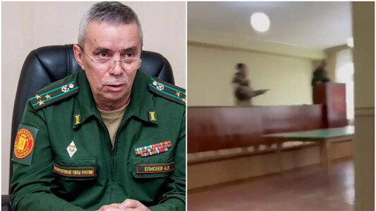VIDEO. Un comisar militar rus a fost împușcat în cap în biroul de înrolare ...