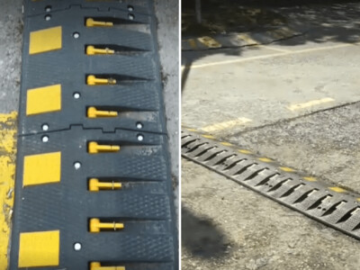 Limitator de viteză cu țepi, montat de Primăria Baia Mare fără aviz. ...