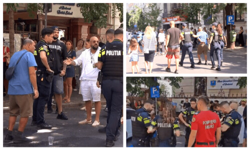 Scandal cu spray lacrimogen la coadă la merdenelele din Piața Amzei. Bărbat ...