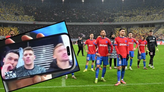 Olaru, Târnovanu și Șut au intrat în direct din vestiarul FCSB! Imaginile ...