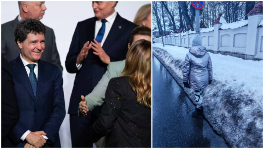 Zăpadă până la genunchi pe trotuarele din fața Palatului Cotroceni, tăcere ...