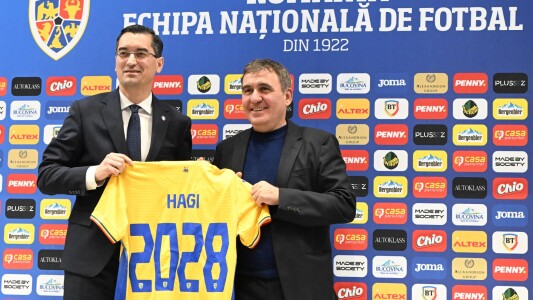 Moment hilar la prezentarea lui Gică Hagi! Răzvan Burleanu a trebuit să ...