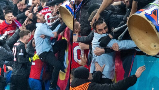 „Are tibia praf!”. Ce a pățit Elias Charalambous după ce a sărit în Peluza ...