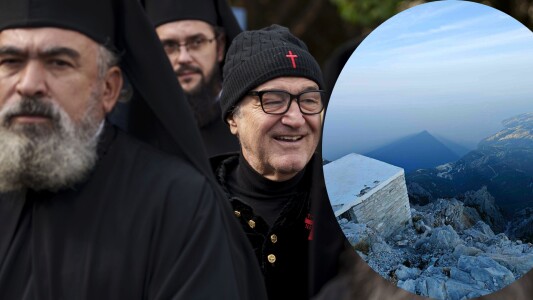 De ce a mers, de fapt, Gigi Becali pe Muntele Athos. Patronul FCSB, însoțit ...
