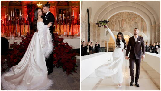 Cine a făcut, de fapt, rochia purtată de soția lui Radu Drăgușin, Ioana. ...