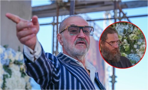 Alexandru Tudor, apariție șocantă la sfințirea bisericii lui Gigi Becali. ...