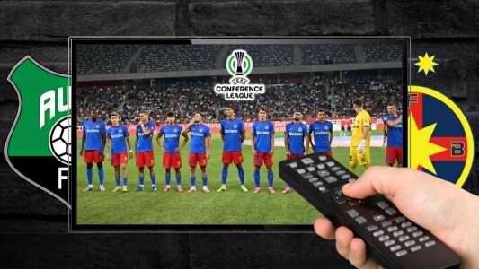 Nu se vede la tv! Returul Auda – FCSB din Conference League poate fi ...