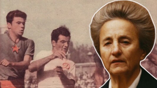 Cum se certa la cuțite Elena Ceaușescu în tribune cu o altă femeie la ...