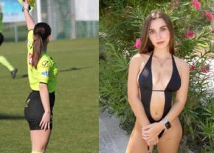 Arbitra a pozat în bikini: „Să intervină VAR!”, apoi s-a revoltat: „Corpul ...