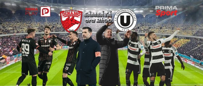 Vezi Dinamo - ”U” Cluj pe PrimaPlay.ro
