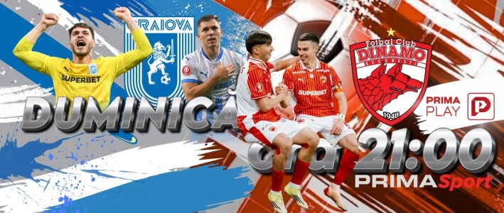 Vezi Universitatea Craiova - Dinamo pe PrimaPlay.ro