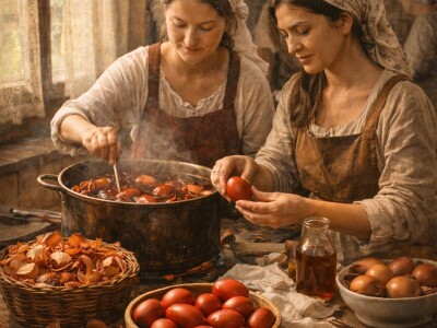 Ouăle roșii de Paște, acum 200 de ani: cum le vopseau bucureștencele ...