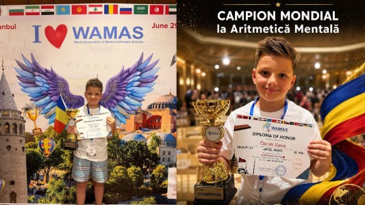 Daniel, elevul de 9 ani din Focșani, campion mondial la aritmetică mentală: ...