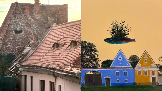 Sibiu văzut de la înălțimea acoperișurilor: aerisirile-ochi, țiglele-solz ...