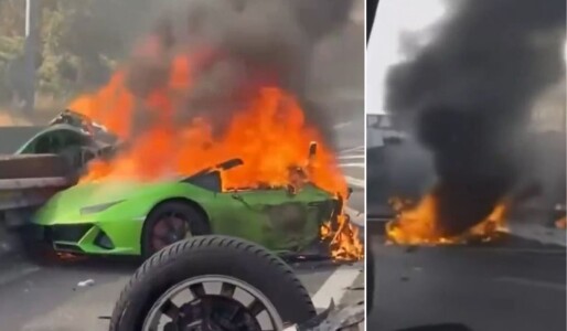 Un tată și fiul lui au murit într-un Lamborghini care a luat foc pe ...