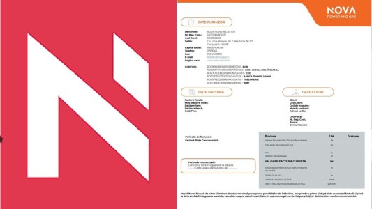 Ghidul complet al facturii la energie NOVA Power & Gas: ce înseamnă toate ...